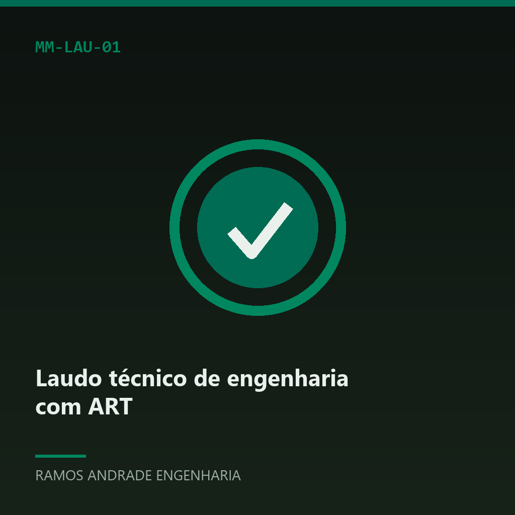 Laudo técnico de engenharia com ART
