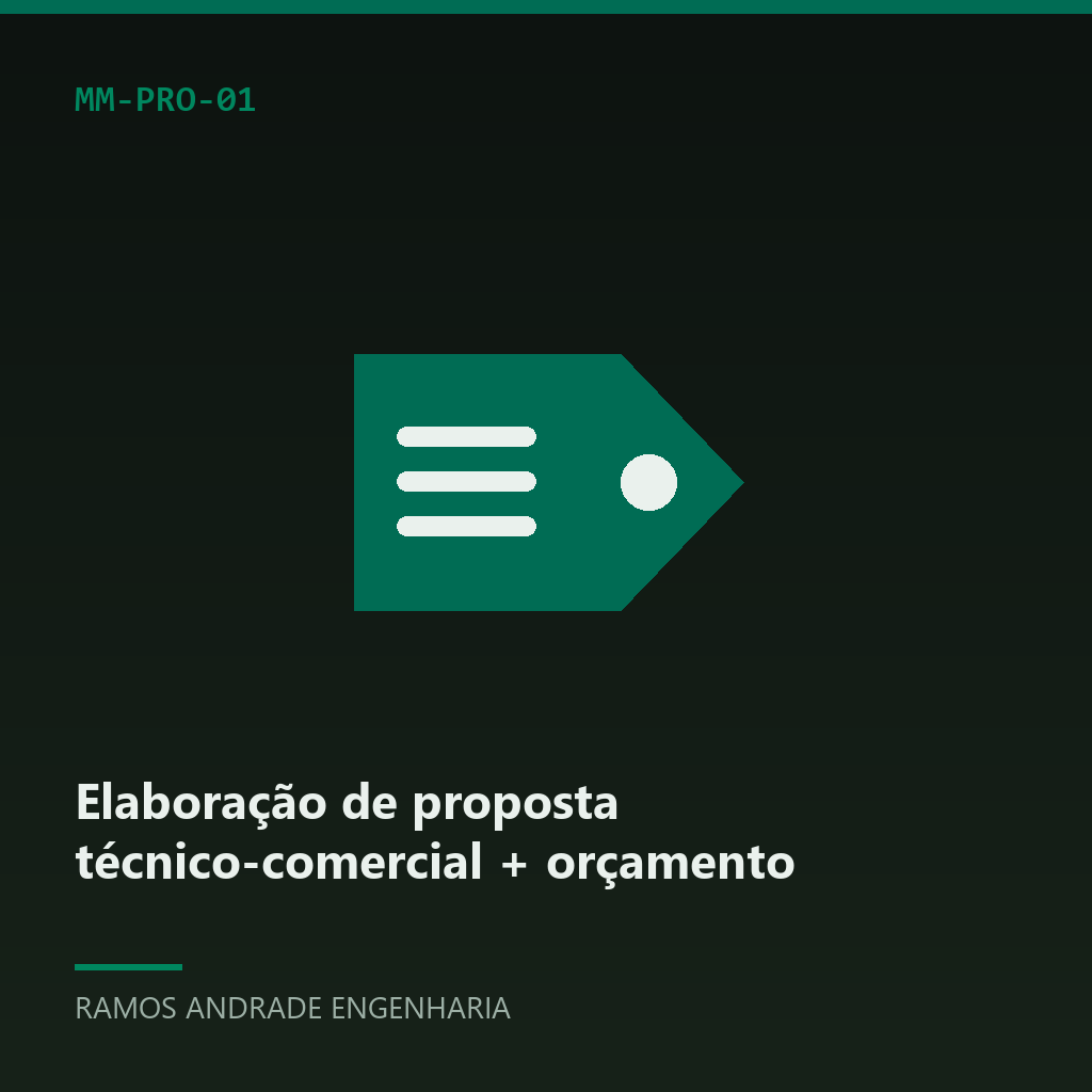 Elaboração de proposta técnico-comercial + orçamento