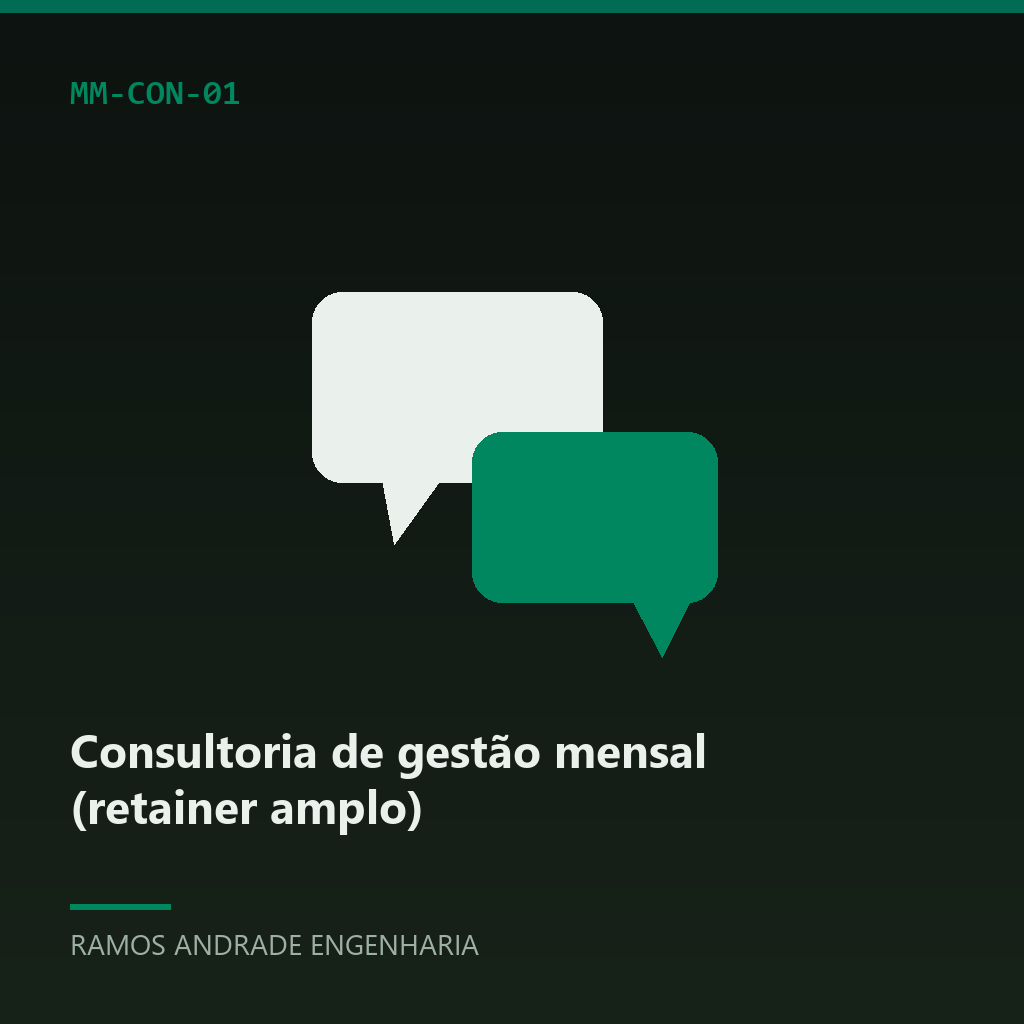 Consultoria de gestão mensal (retainer amplo)