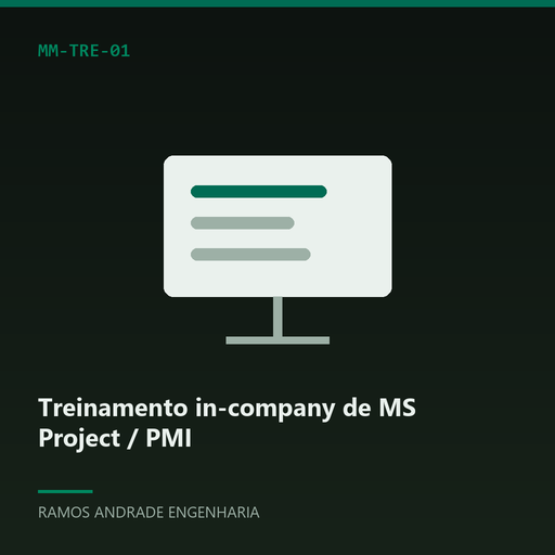 [MM-TRE-01] Treinamento in-company de MS Project / PMI